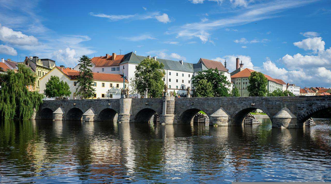 Bridge River Tjeckien Böhmen pussel på nätet