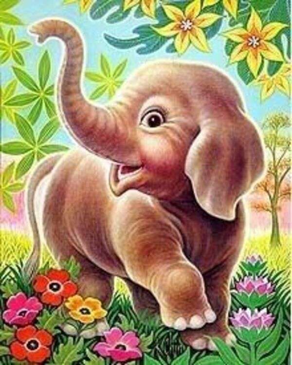petit éléphant dans la forêt puzzle en ligne