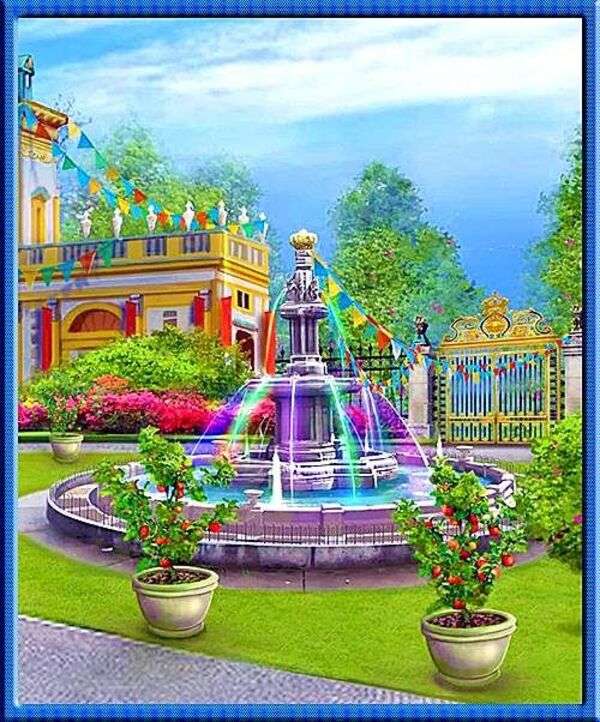 krásná vodní fontána online puzzle
