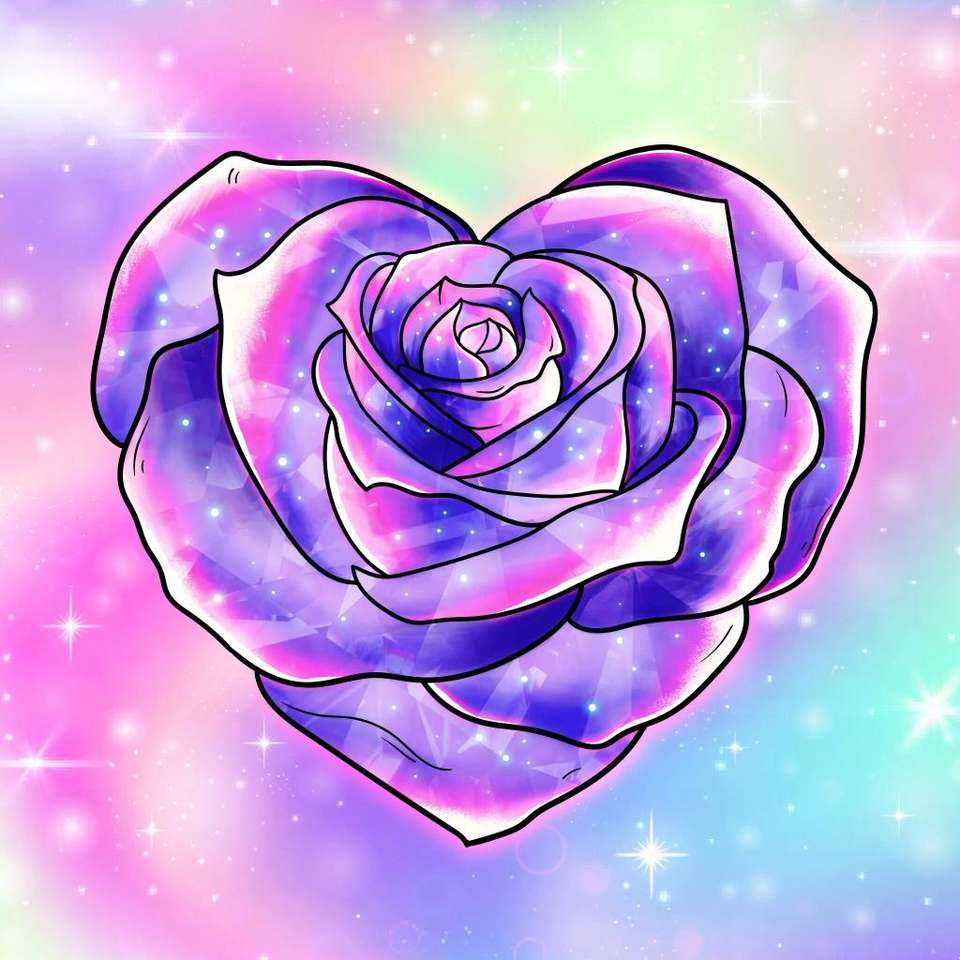 blomma hjärta Pussel online