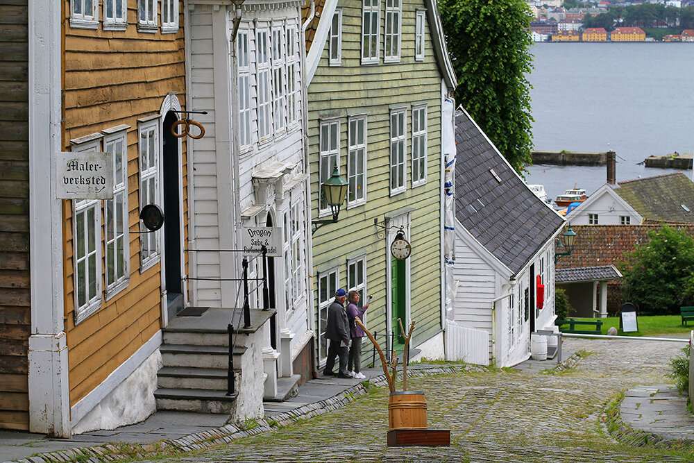 Una calle en Bergen rompecabezas en línea
