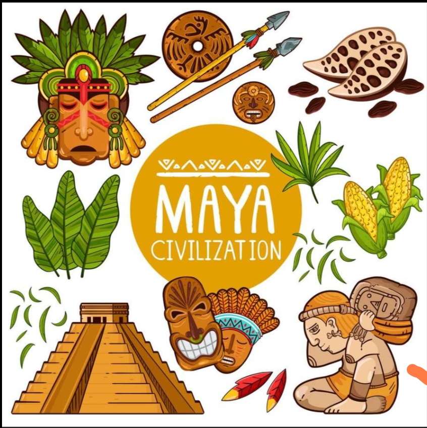 マヤ文化。 オンラインパズル