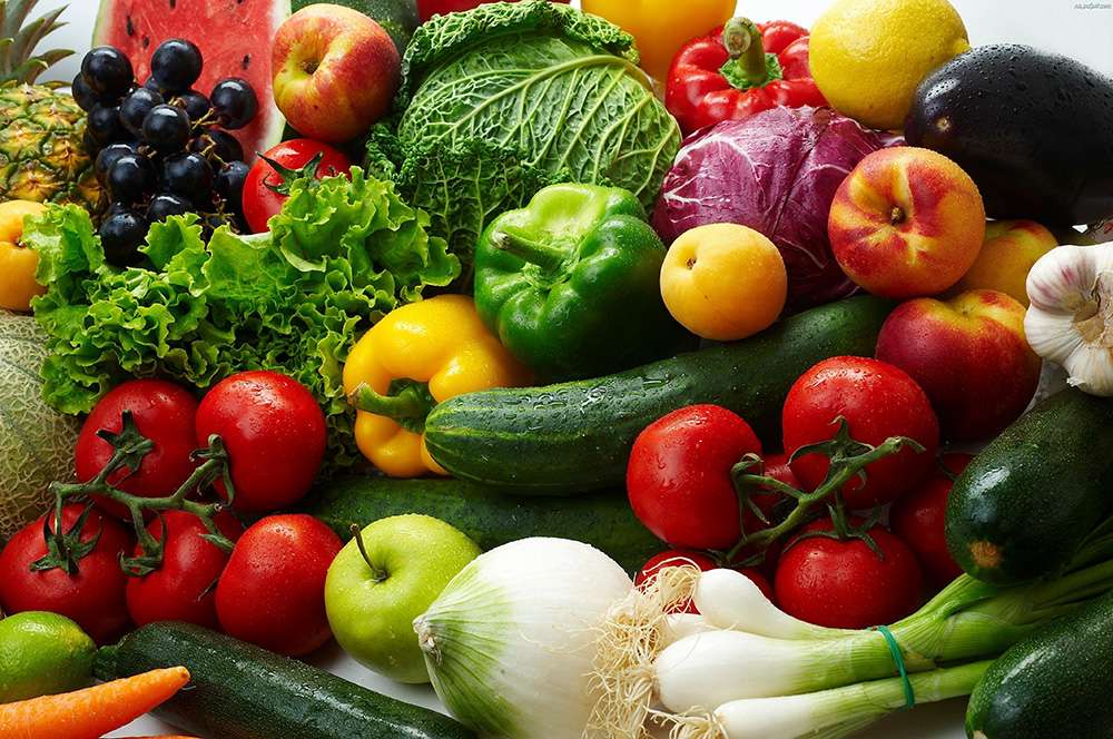 Strava bohatá na zeleninu a ovoce online puzzle