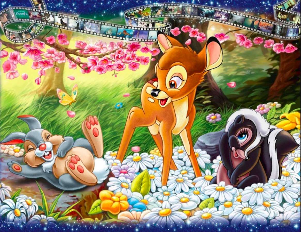 Schöne Bambi und ihre Freunde Online-Puzzle