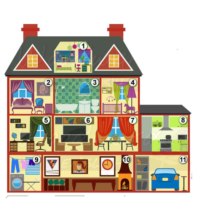 PARTS OF A HOUSE jigsaw puzzle online