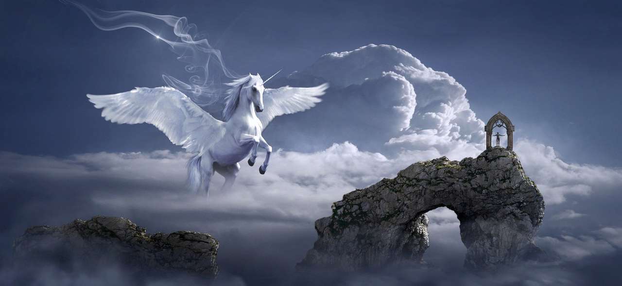 Cavallo Pegasus Bow Fantasy Mystical Fairy puzzle online