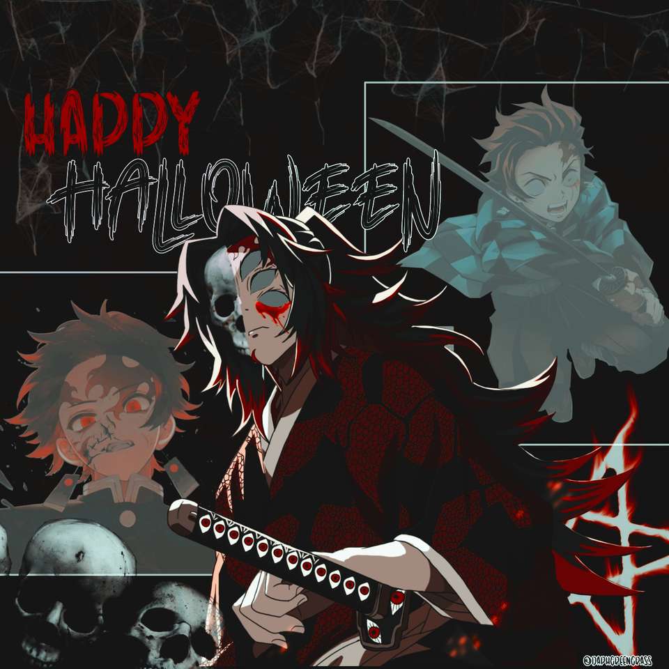 Halloween fericit de Demon Slayer jigsaw puzzle online