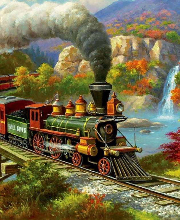 蒸気機関車。 オンラインパズル