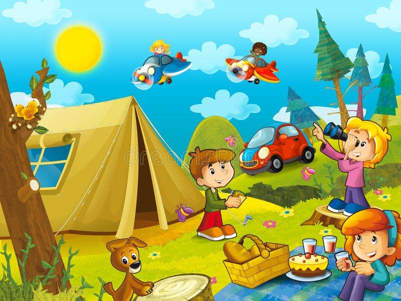 Immagine. Bambini al picnic puzzle online