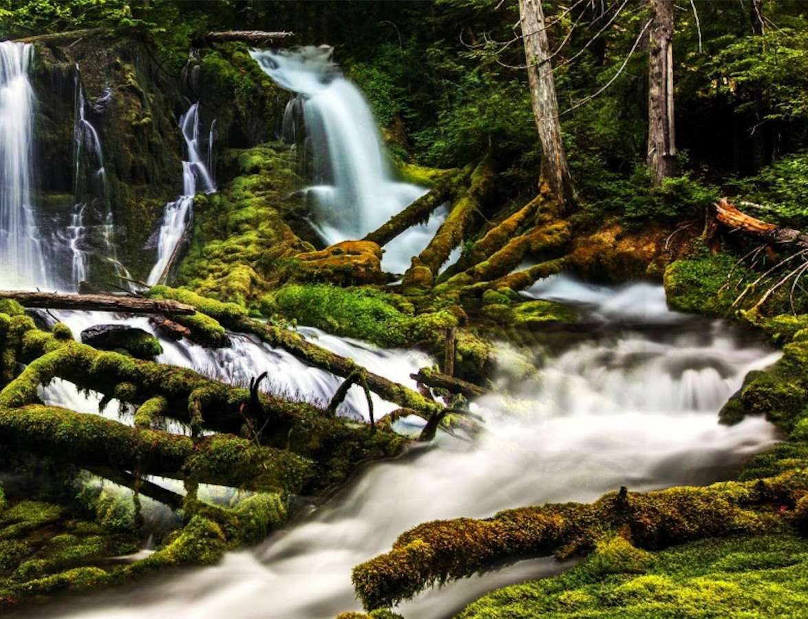 Washington-Skamania County-Big Creek Falls-zázrak online puzzle