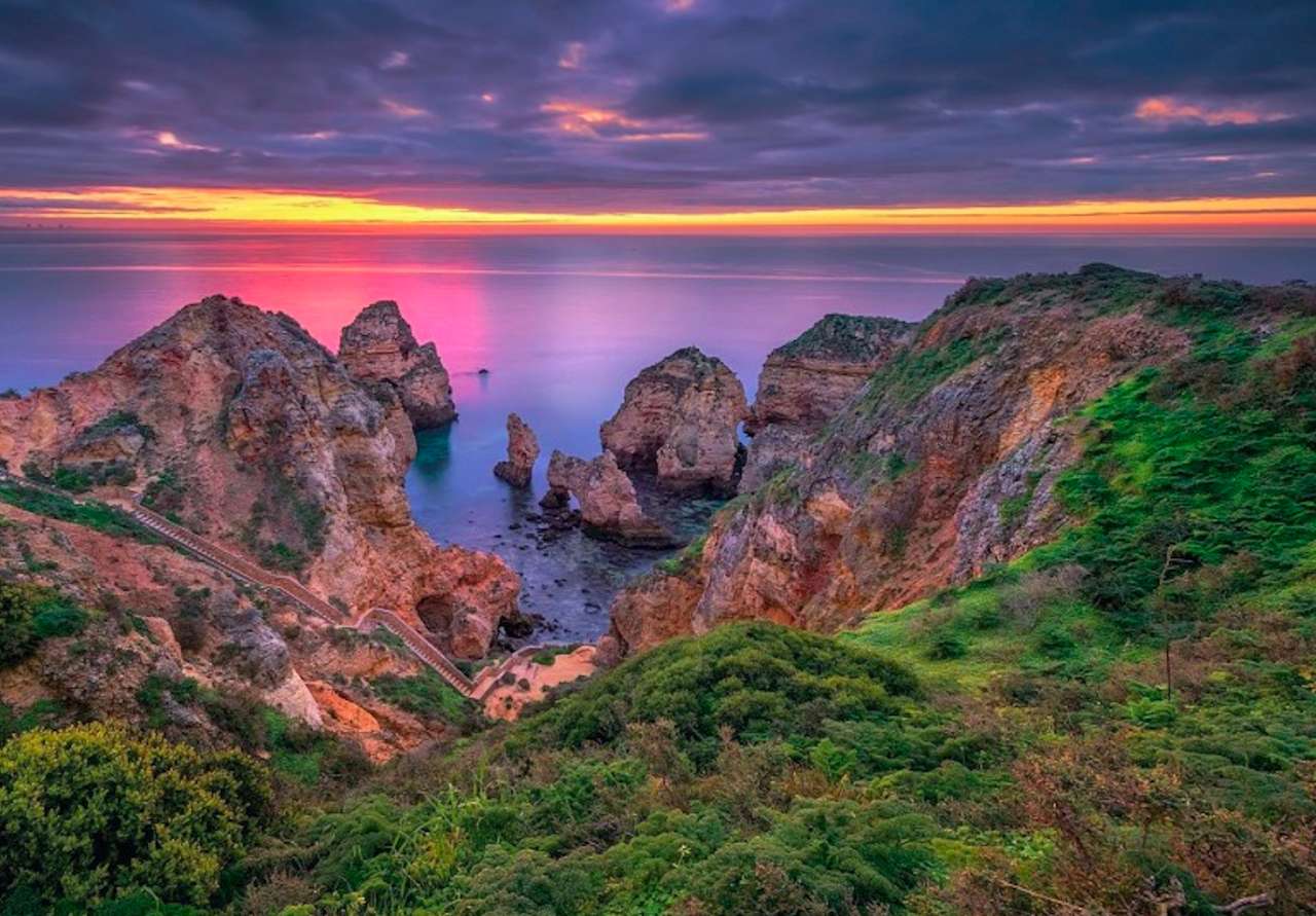 Portugal-Ponta da Piedade, Algarve-milagre da natureza quebra-cabeças online