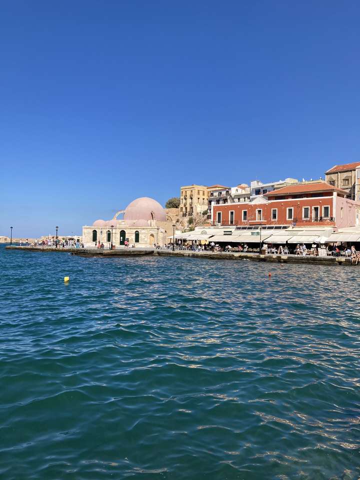 Mosquée de Crète Port Chania puzzle en ligne