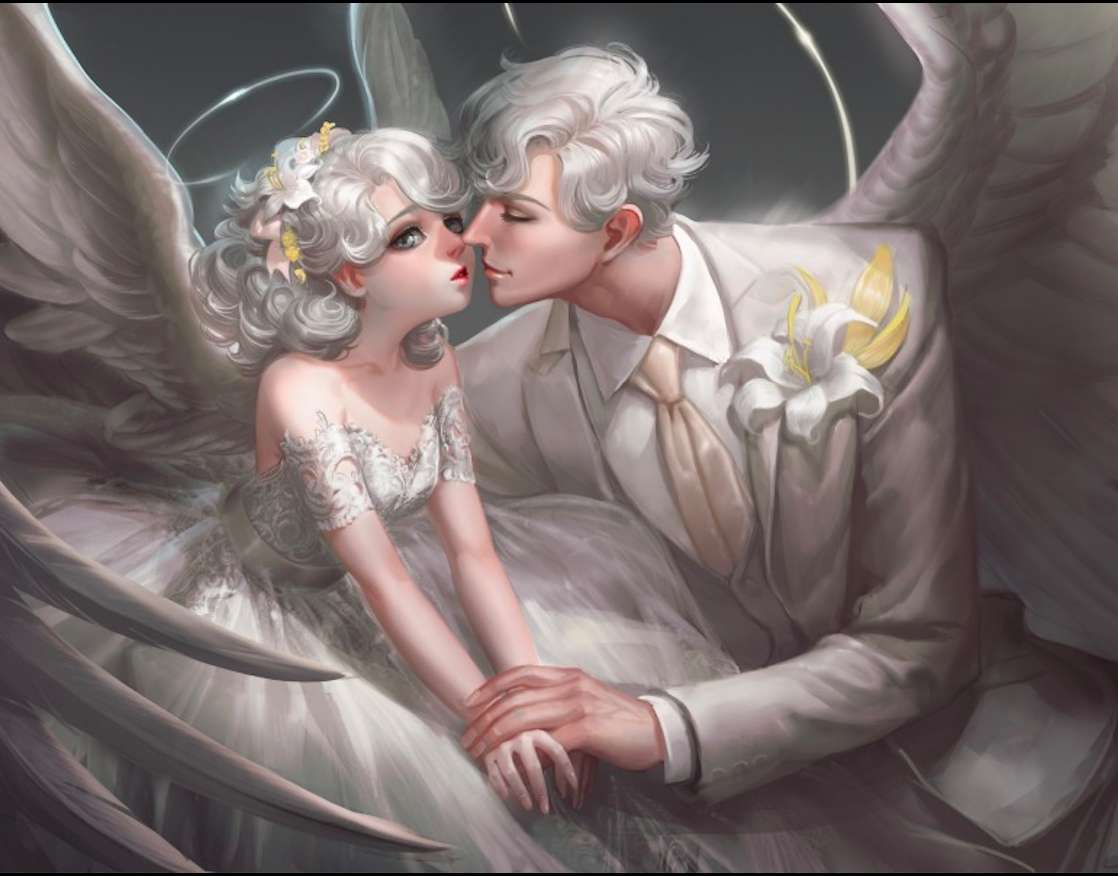 Kyss av änglar pussel på nätet