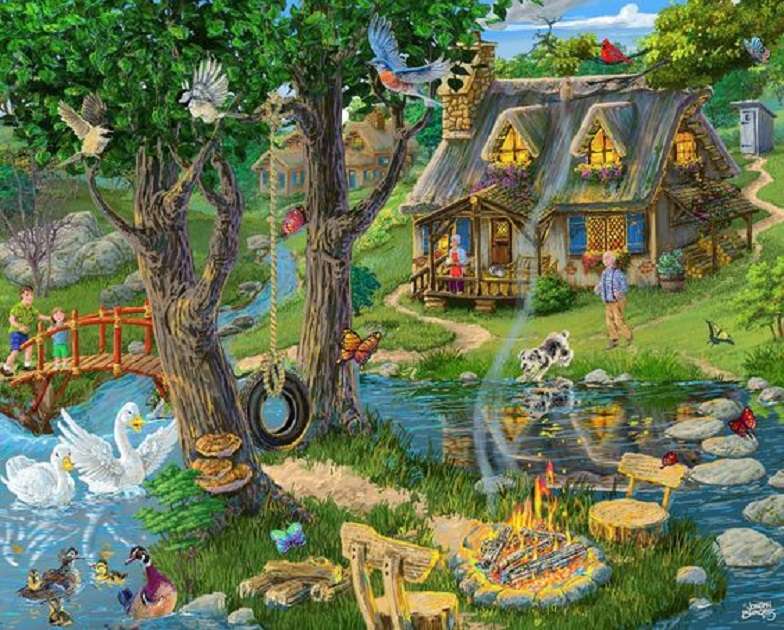Het huis in het bos legpuzzel online