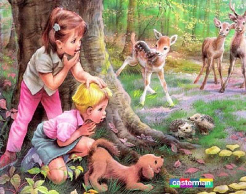 Barn och bambi Pussel online