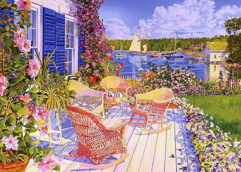 Casa con vista sulla baia puzzle online