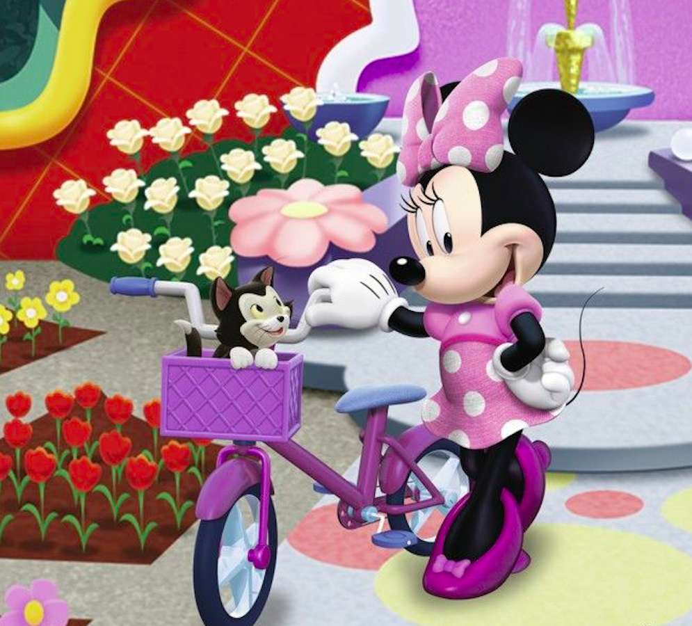 Minnie Mouse cu un mic prieten jigsaw puzzle online