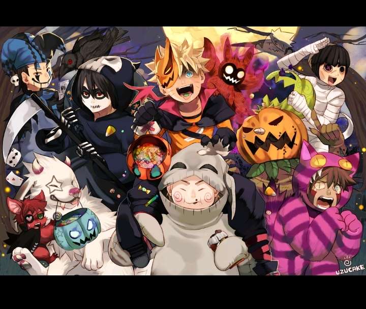Halloween Narutoval online puzzle