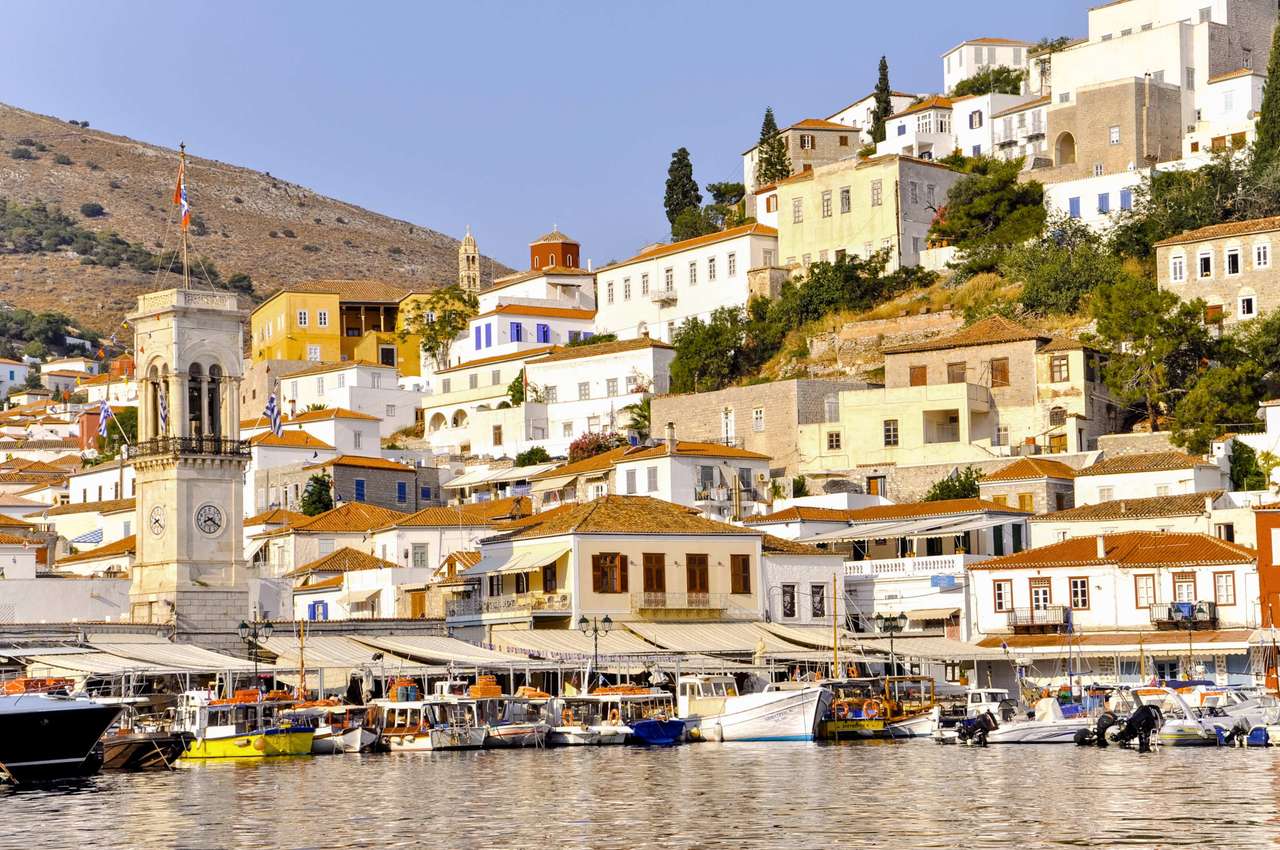 Греческий остров Гидра онлайн-пазл