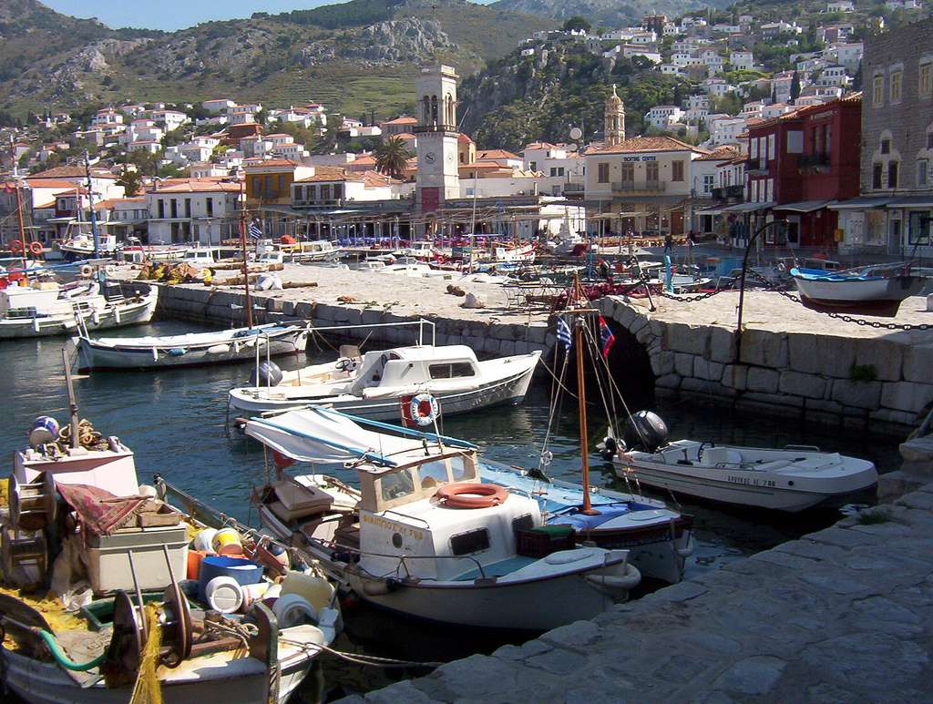 Grekiska ön Hydra Pussel online