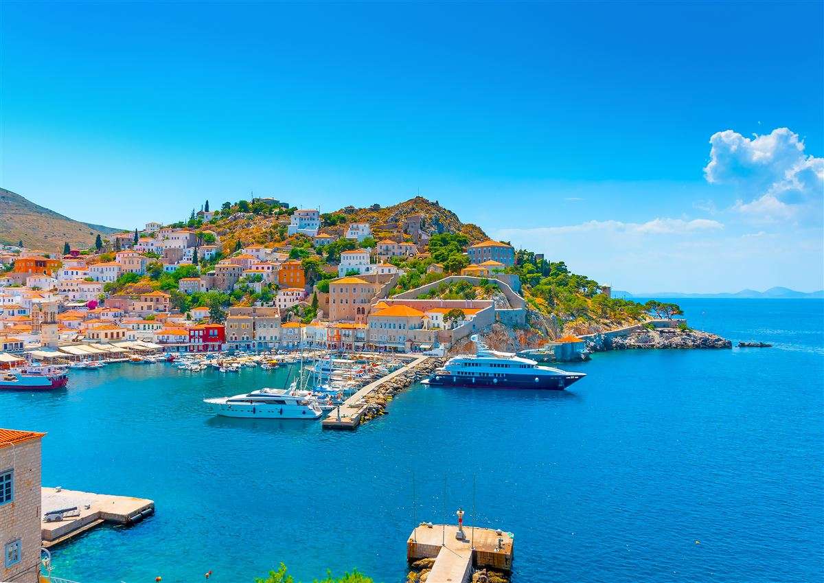 Greek island of Hydra jigsaw puzzle online