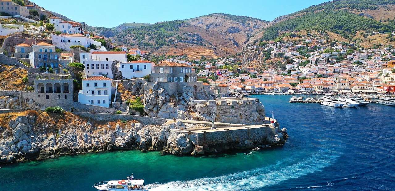 Греческий остров Гидра пазл онлайн