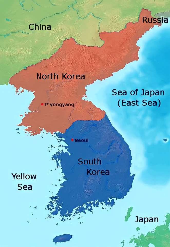 Geografische divisie Korea legpuzzel online
