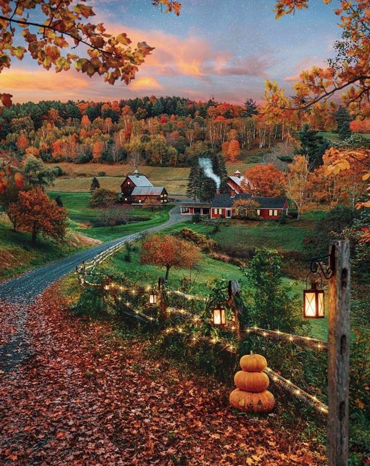 Los encantos del otoño en el campo rompecabezas en línea