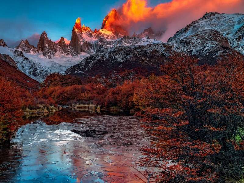 Argentinien-Patagonien im Winter, was für ein Anblick Online-Puzzle