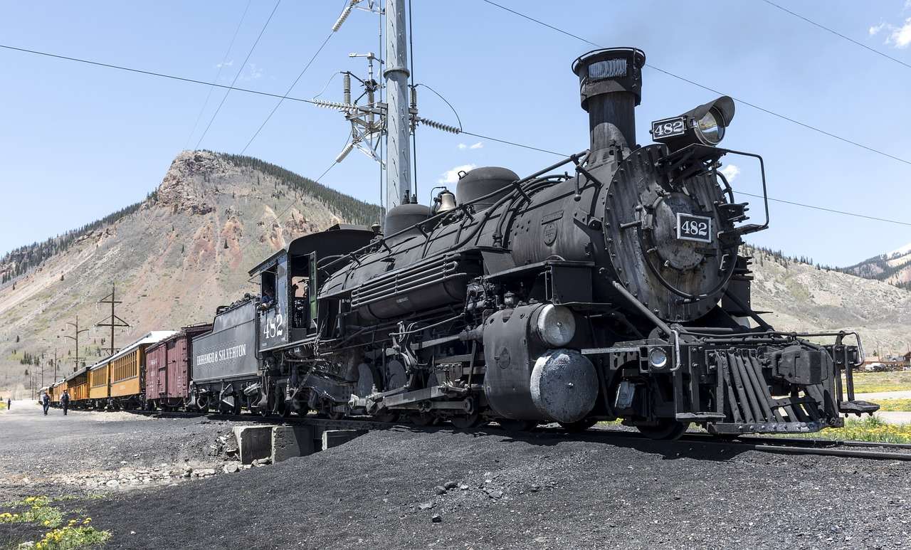 Ferrocarril de locomotora de vapor rompecabezas en línea
