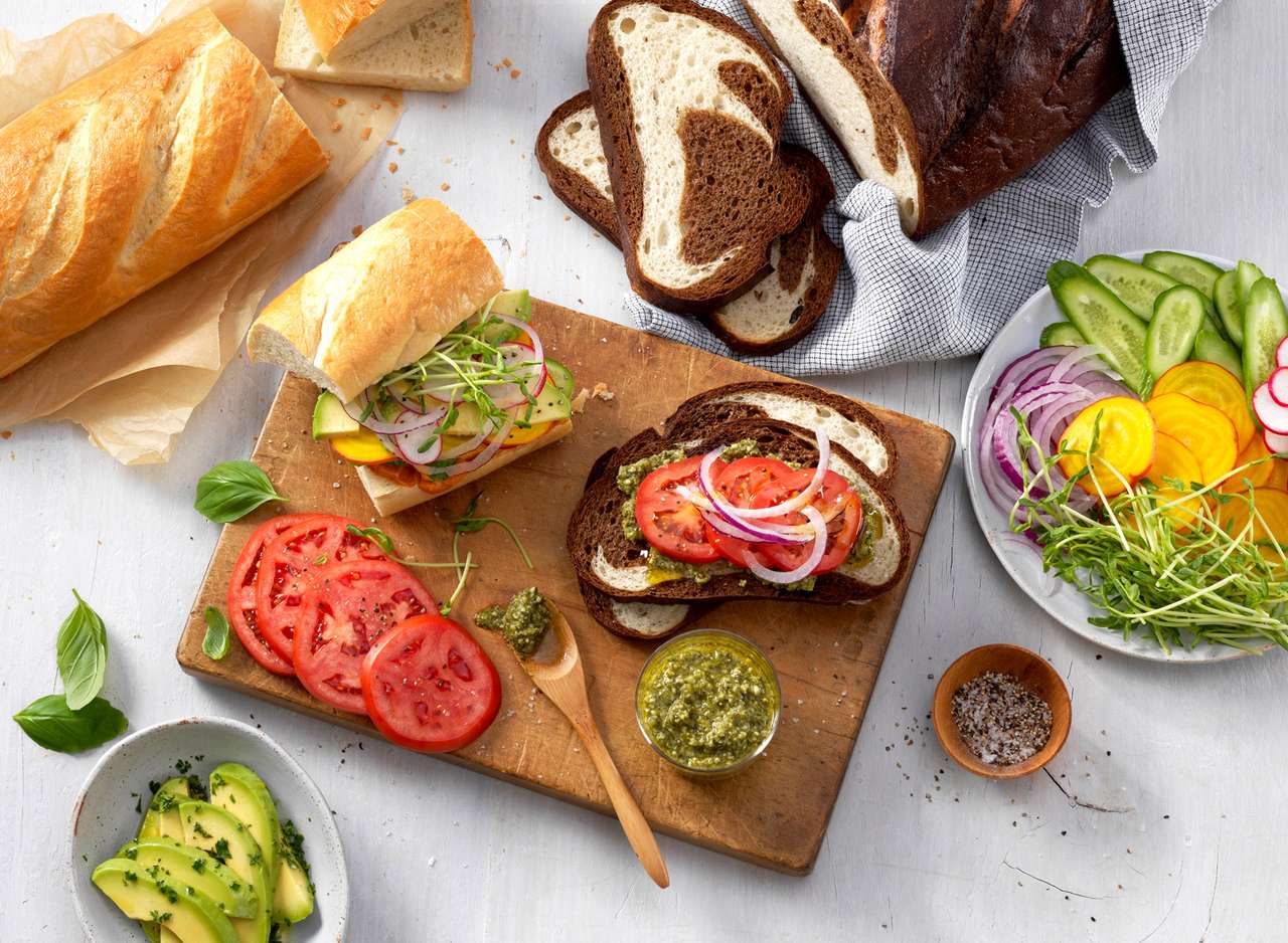 Сандвичи на растителна основа онлайн пъзел