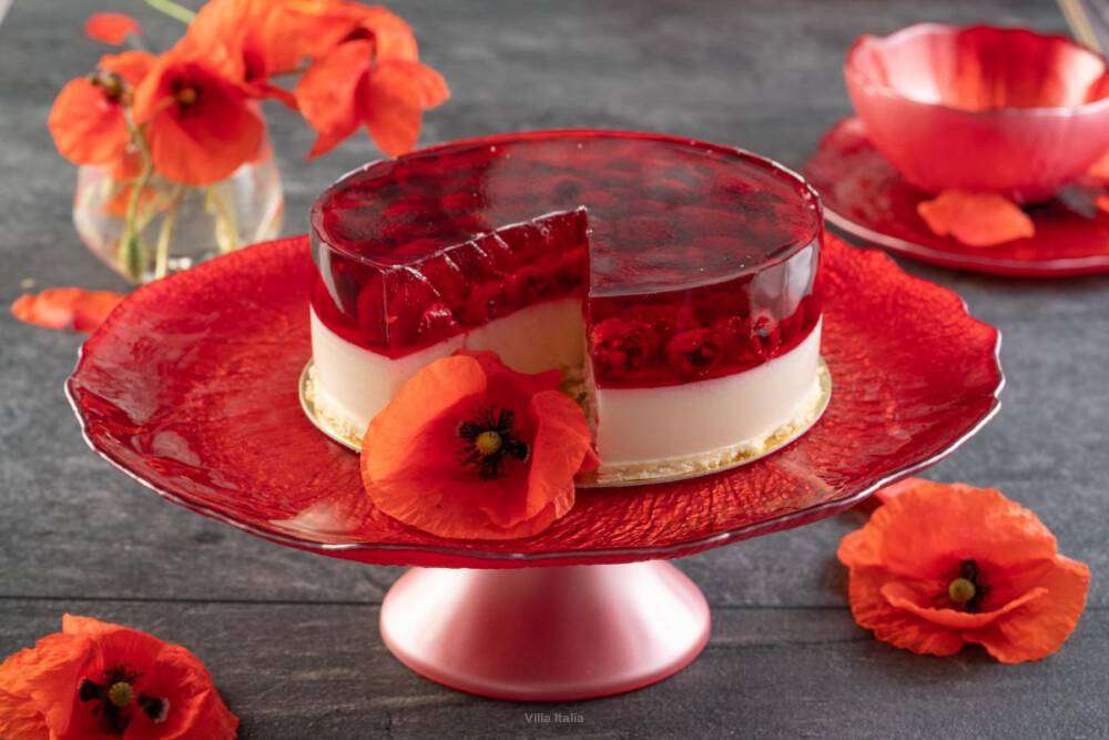Cheesecake fredda con frutta e gelatina puzzle online