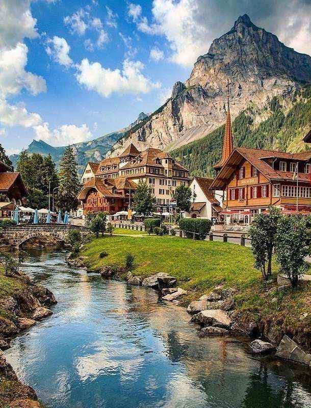 Швейцарське село пазл онлайн