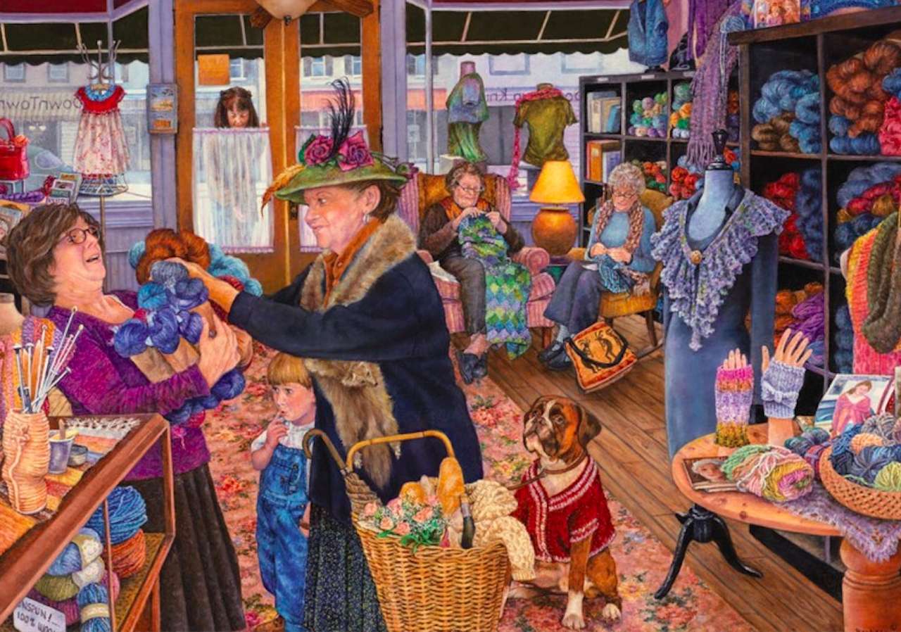 Yarn shop in the old days online puzzle