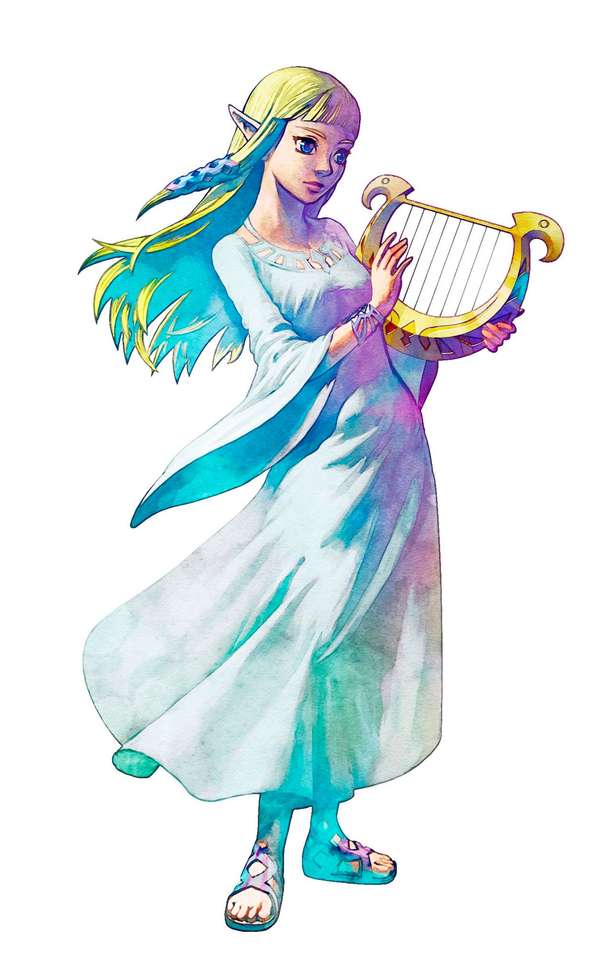 Zelda jouant de la harpe puzzle en ligne