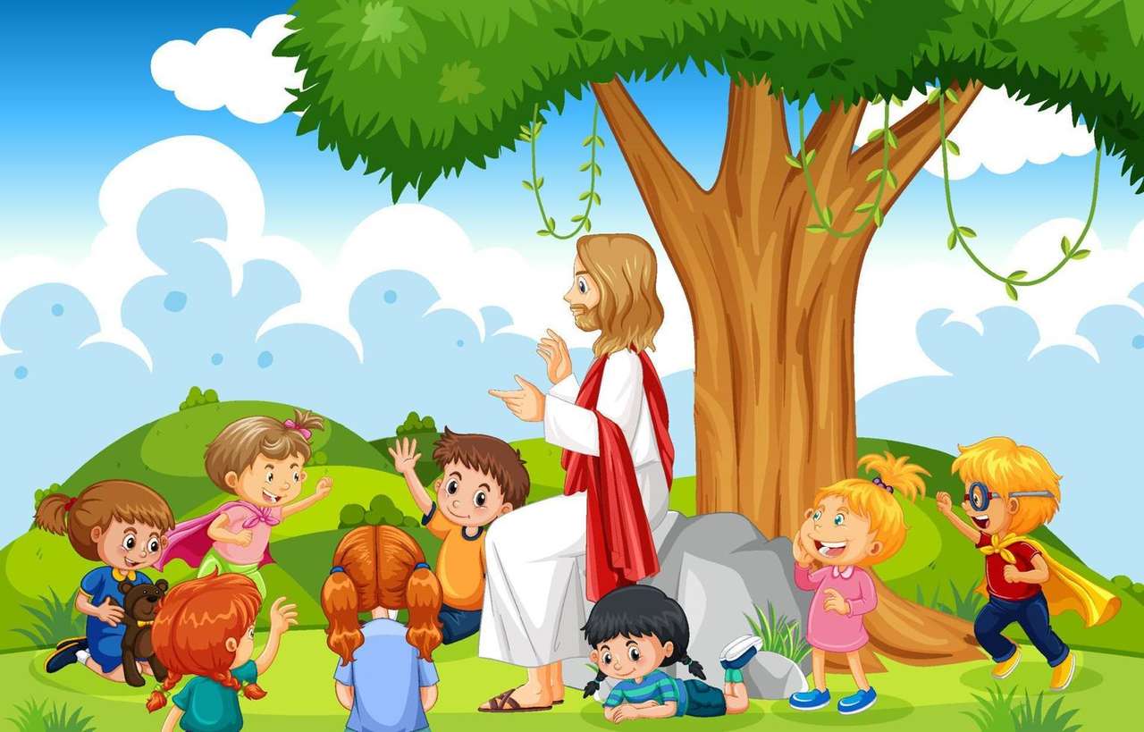 Jezus en kinderen legpuzzel online
