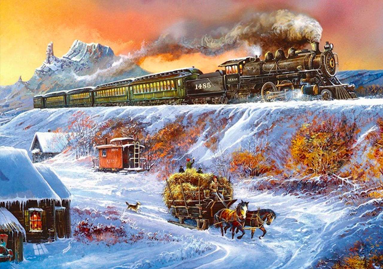 Ferrocarriles Especial Coyote-Ferrocarril especial de invierno rompecabezas en línea