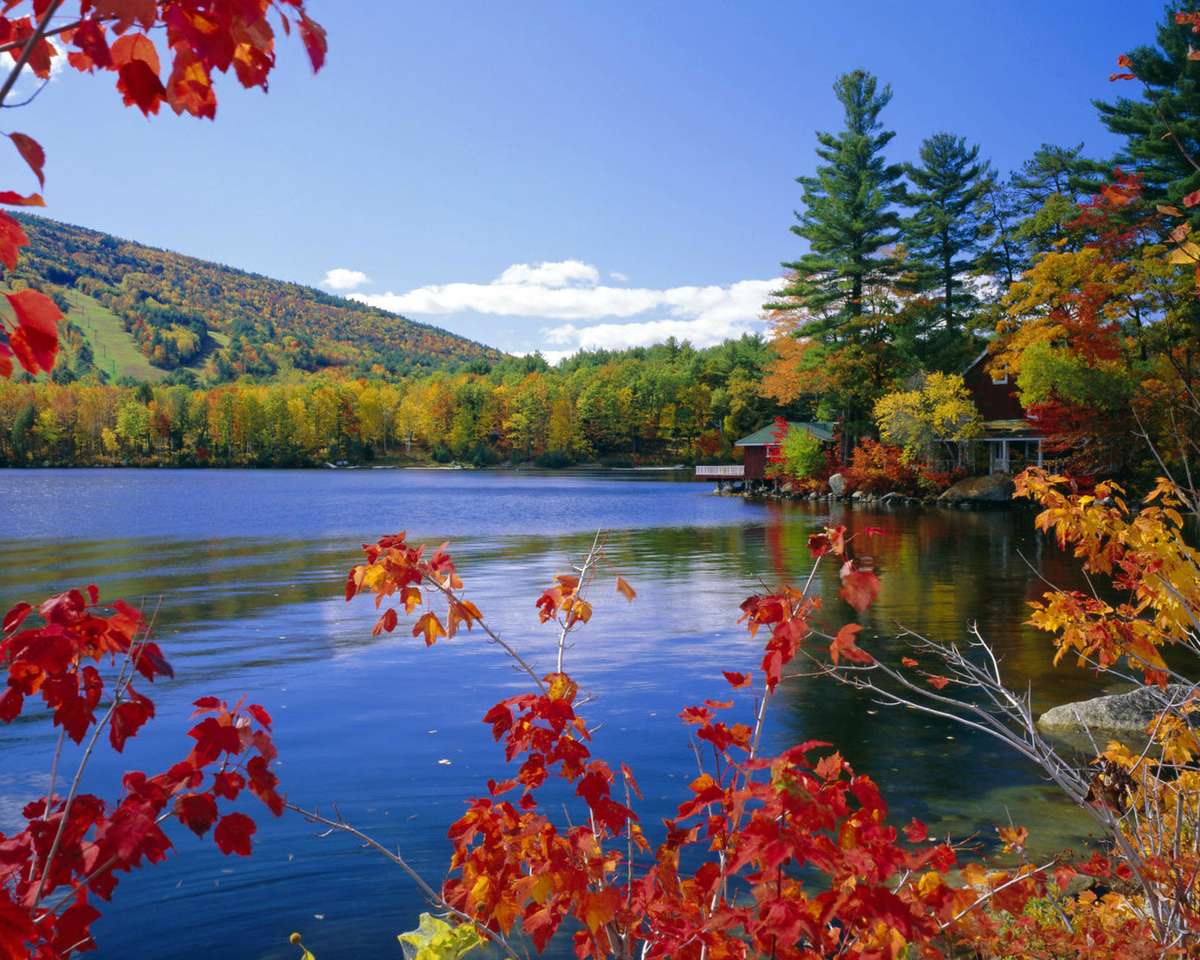 Jezero a podzim online puzzle