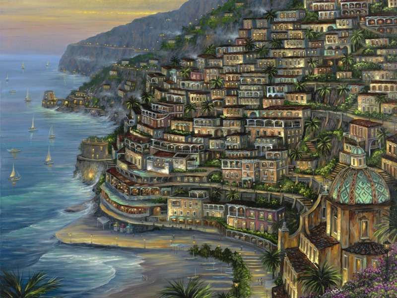 Olaszország-Lights on Positano-Olaszország-Lights in Positano online puzzle