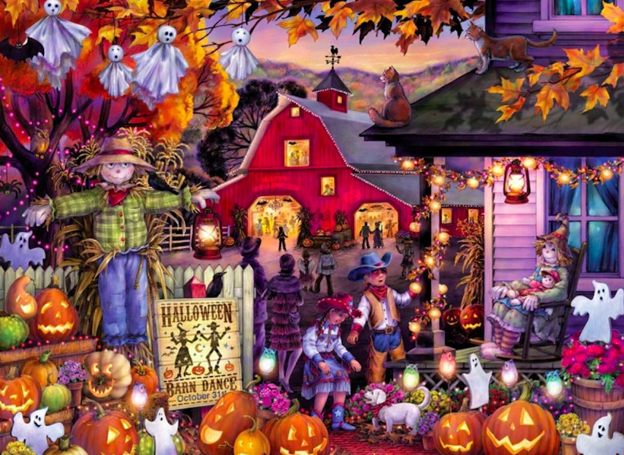 Halloween Barn Dance-Хэллоуинские танцы онлайн-пазл