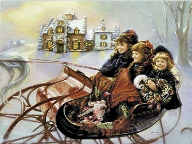 Winter Fun - Winter sleigh fun online puzzle