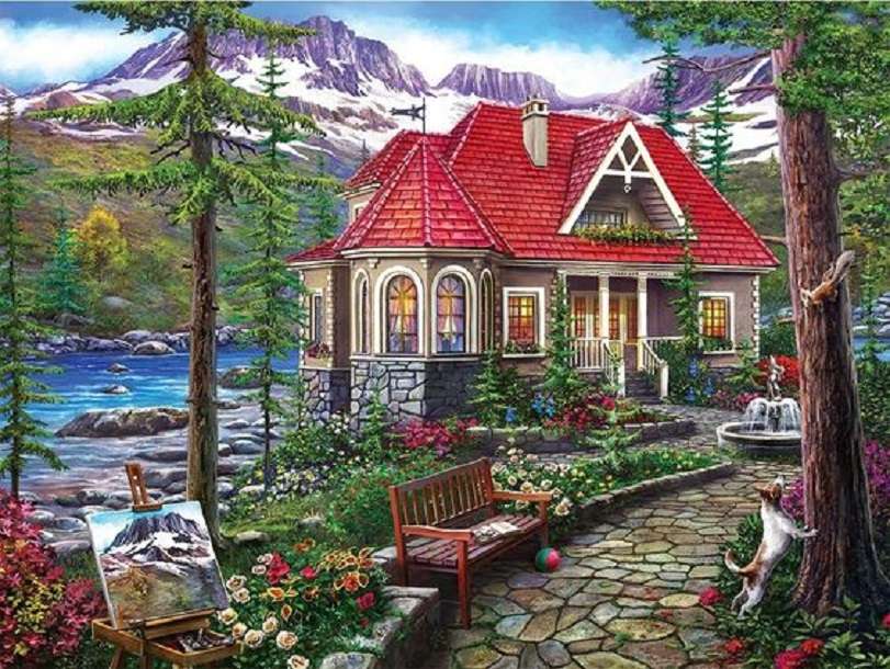 Het huis van de schilder online puzzel
