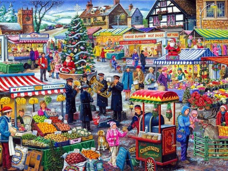 Avant l'ambiance de Noël dans la ville d'autrefois :) puzzle en ligne