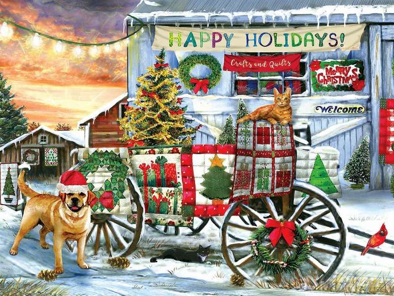 Santa's Christmas Greyhound skládačky online