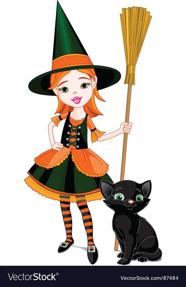 Dziewczynka z Halloween puzzle online