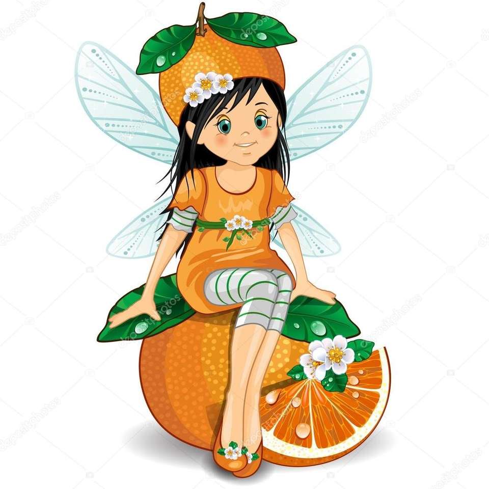 Oranje meisje puzzelfabriek online puzzel