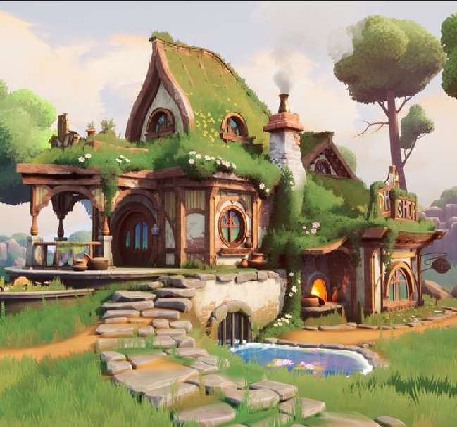 Ein Märchenhaus Puzzlespiel online