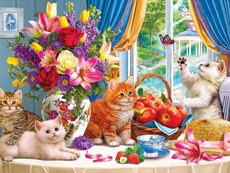 Pluizige kittens, lieverd :) legpuzzel online