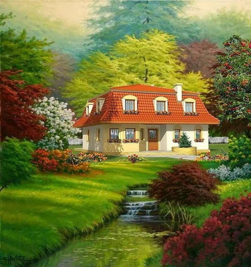 An isolated villa jigsaw puzzle online