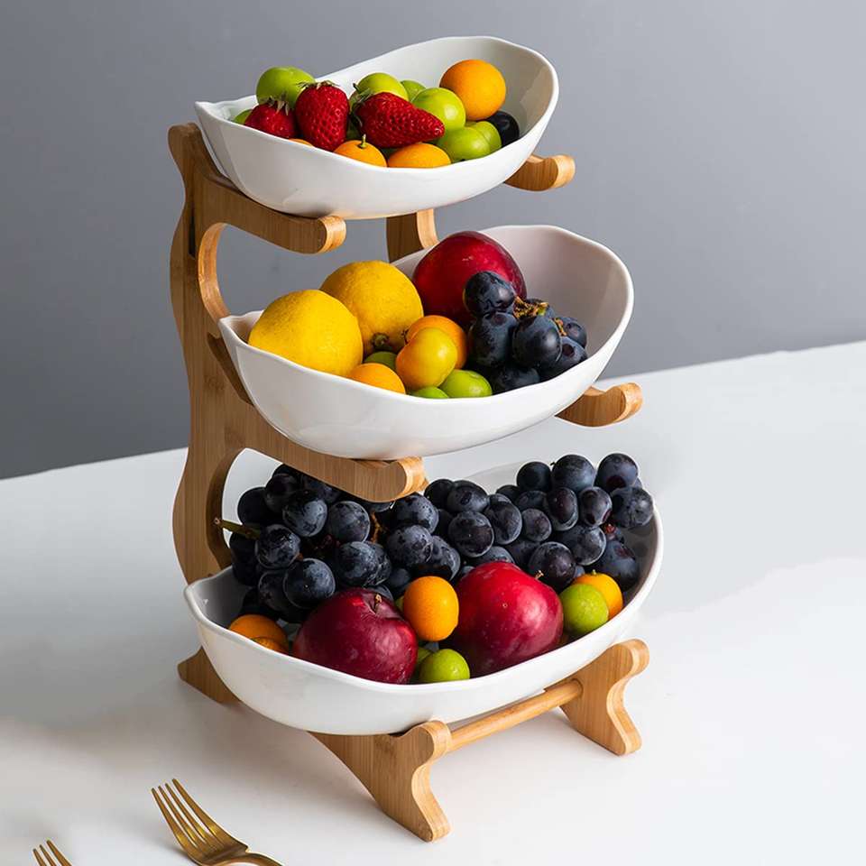 Тарілка з фруктами пазл онлайн